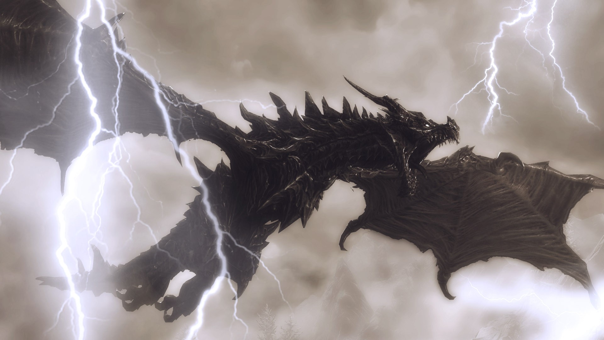 Skyrim Alduin Wallpaper Hd - HD Wallpaper 