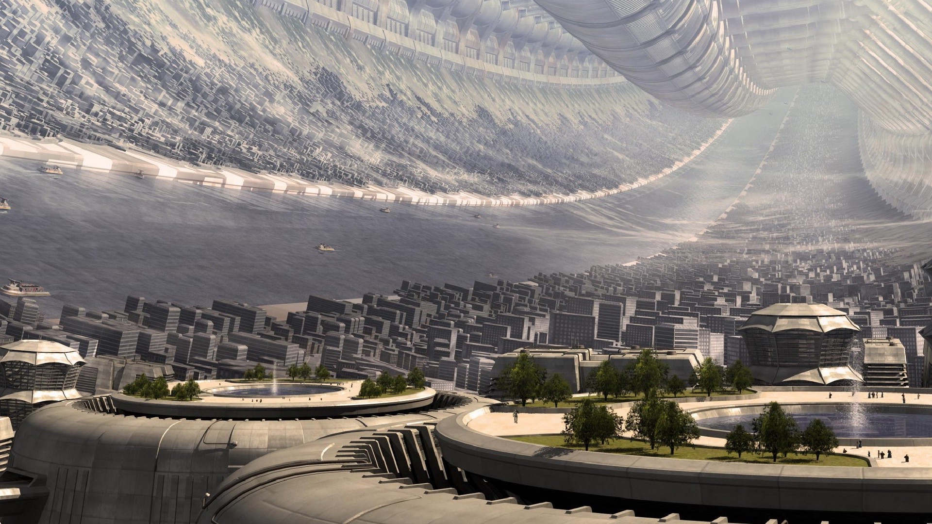 Space Station Sci Fi Background - HD Wallpaper 