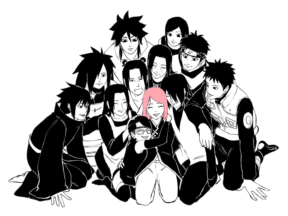Sakura And The Uchihas - HD Wallpaper 