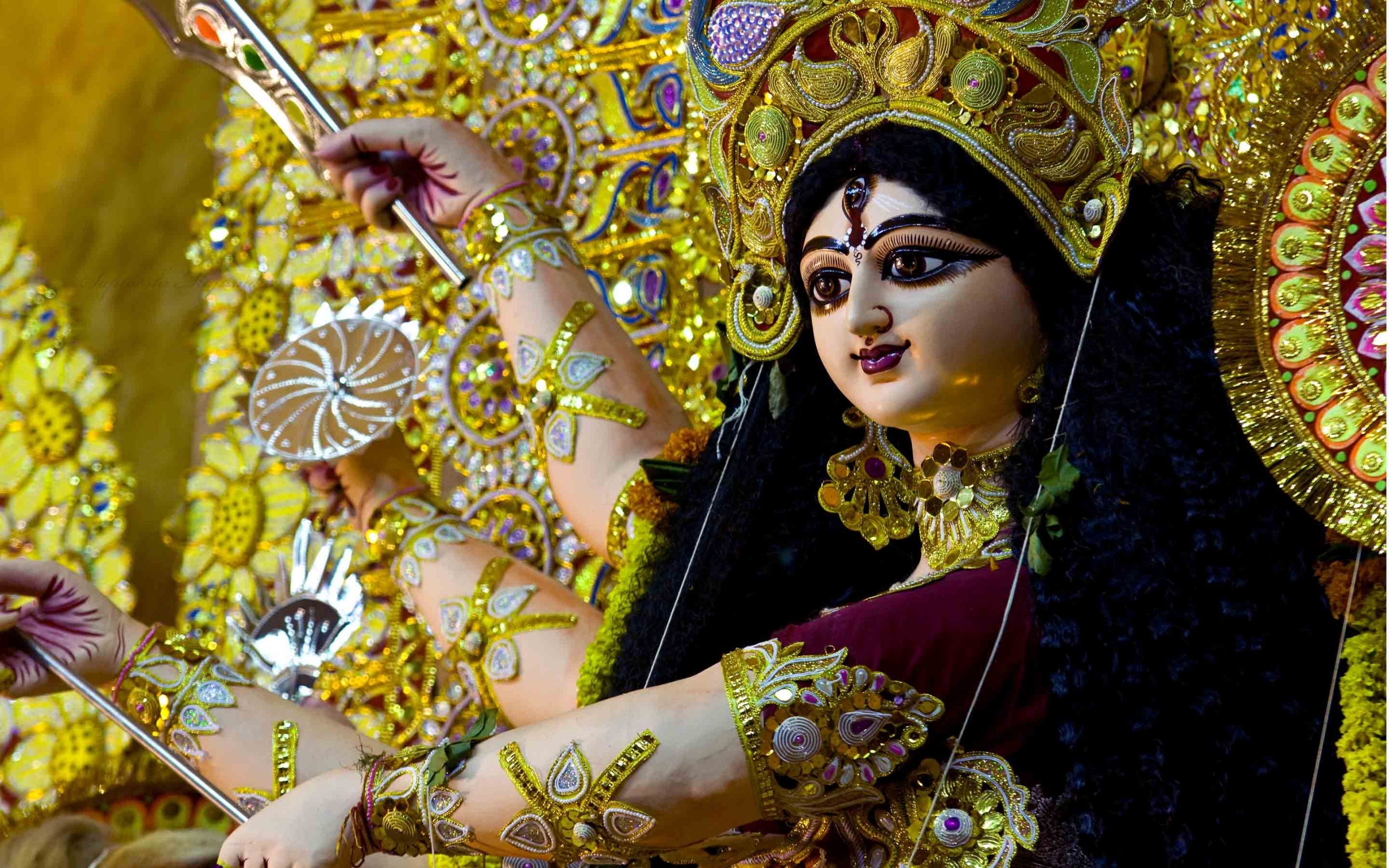 Durga Maa Photo Hd Wallpaper Download - 2560x1600 Wallpaper 