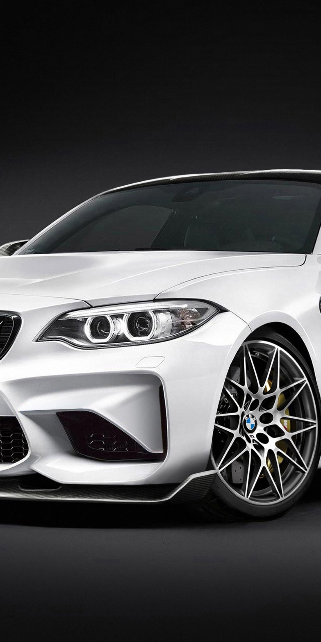 Bmw M2 Coupe, White, Front View, Spoiler, Sport, Cars - Bmw M Performance M2 Front Splitter - HD Wallpaper 