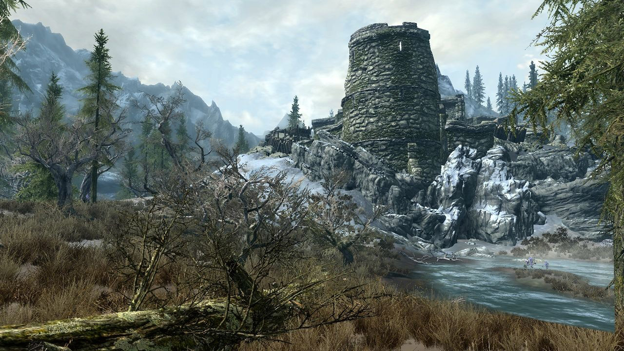 Elder Scrolls Skyrim Landscape - HD Wallpaper 