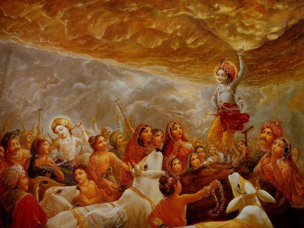 Govardhan Krishna - HD Wallpaper 