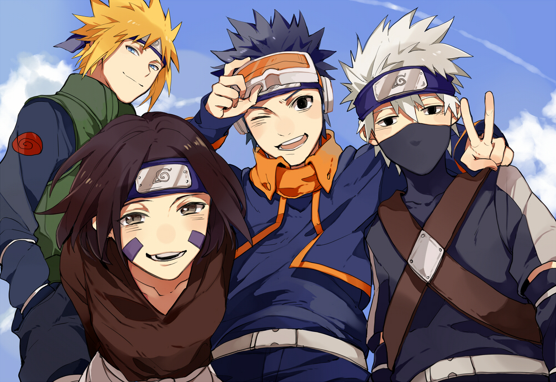 Kakashi Obito Rin And Minato - HD Wallpaper 