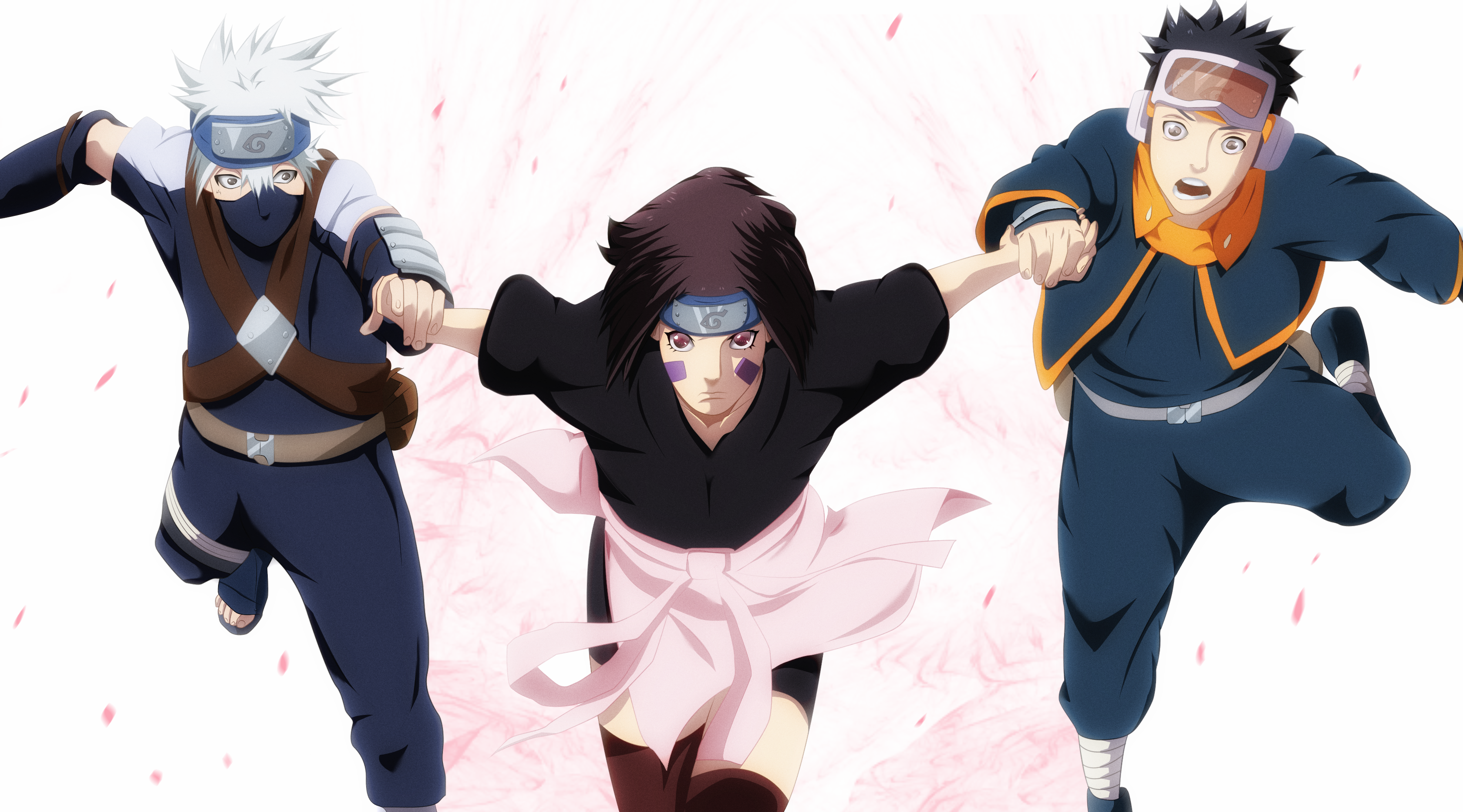 Kakashi Obito Y Rin Hd - HD Wallpaper 