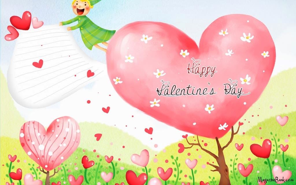 Happy Valentines Day Hearts - HD Wallpaper 
