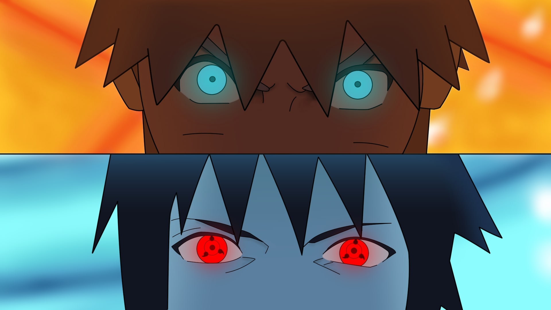 Wallpaper Of Anime, Naruto, Naruto Uzumaki, Sasuke - Uzumaki Sasuke Uchiha Naruto - HD Wallpaper 