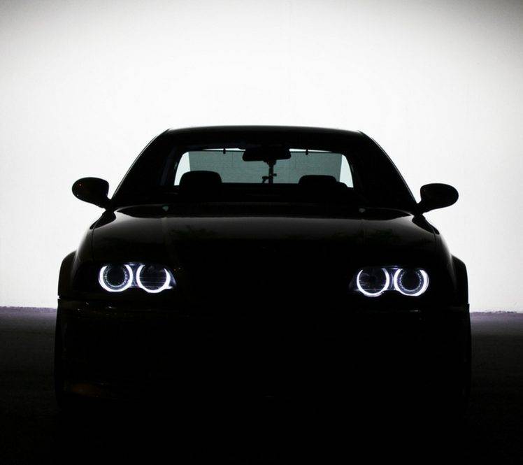 Bmw E46 Black Angel Eyes - HD Wallpaper 