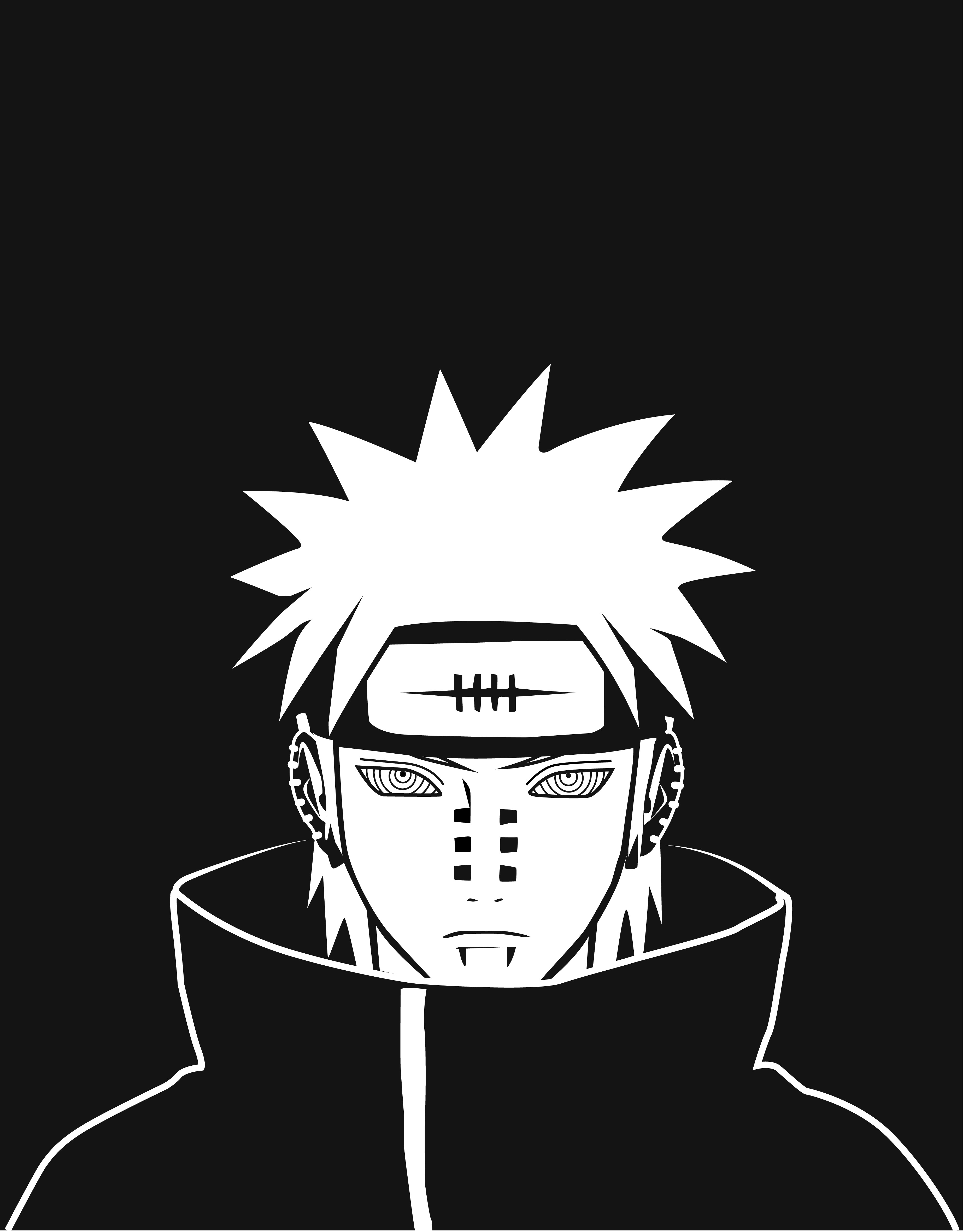 Naruto Shippuden Akatsuki Grayscale Pein Rinnegan Wallpaper - Pain Fondos De Pantalla - HD Wallpaper 