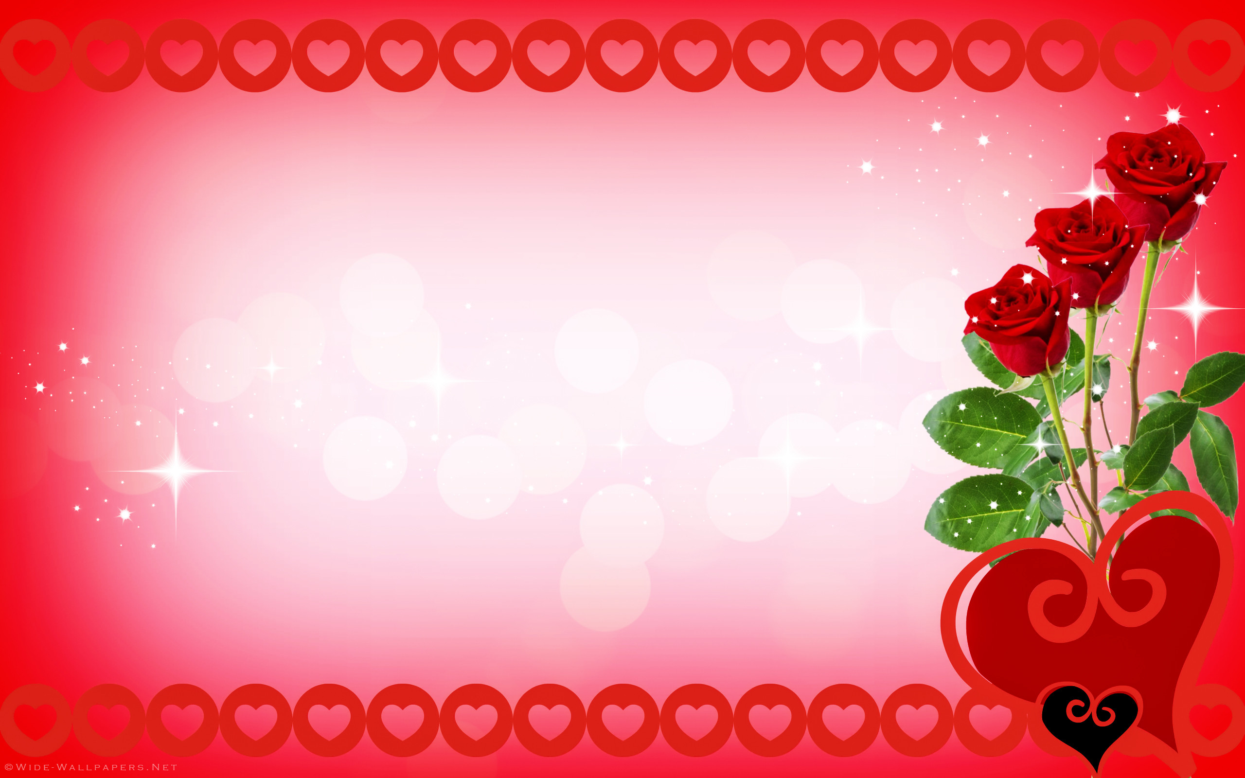 2560x1600, Valentine Hearts Wallpaper Valentines Day - Backgrounds With Rose & Hearts - HD Wallpaper 