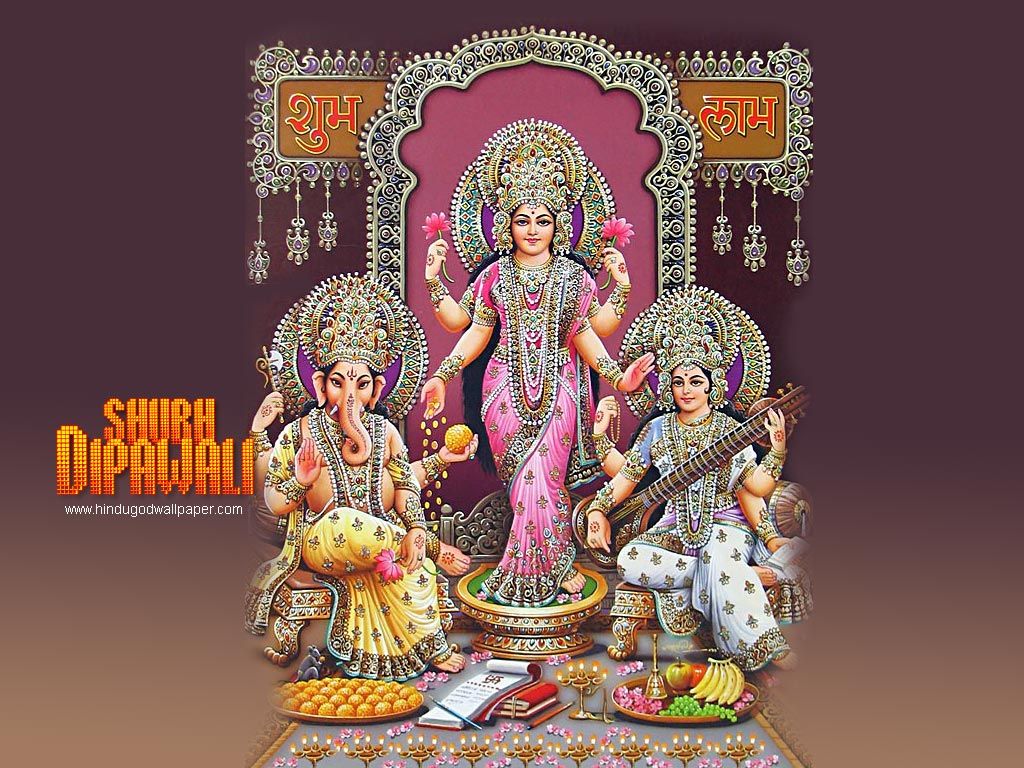 Happy Diwali Laxmi Ganesh Hd - HD Wallpaper 