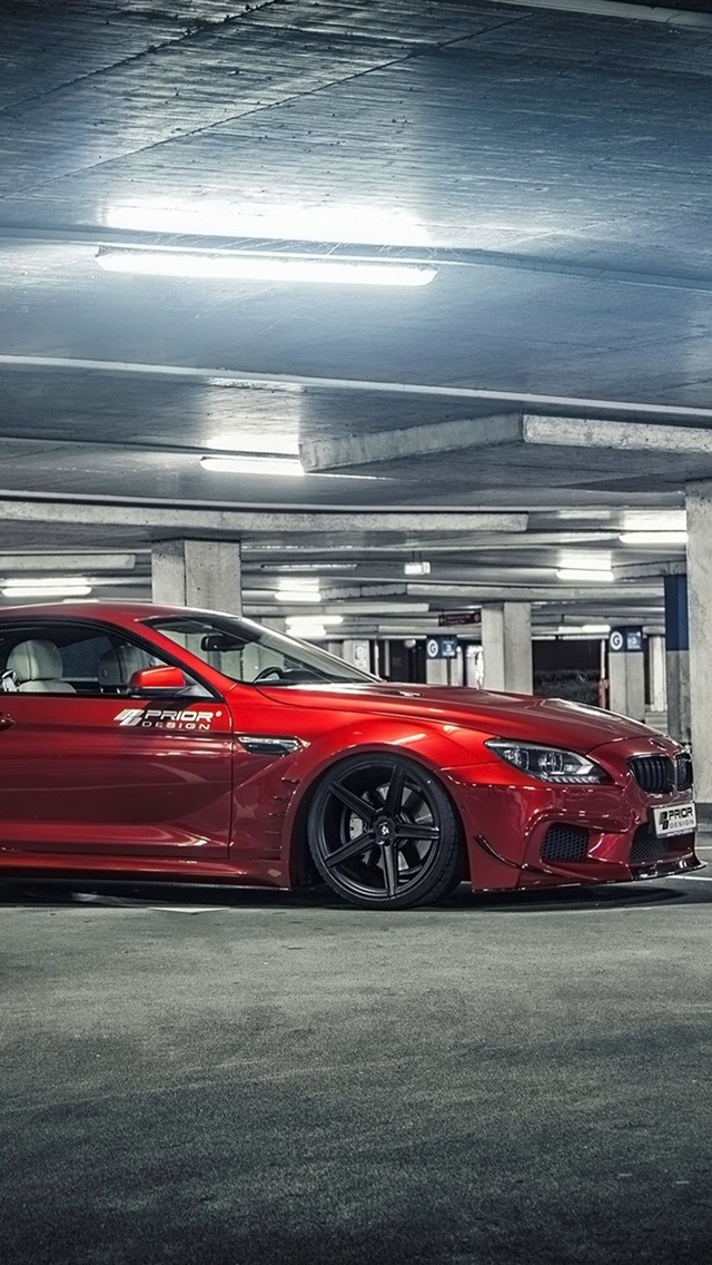 Iphone Wallpaper Bmw M6 Red Car At Parking - Bmw Serie 4 - HD Wallpaper 