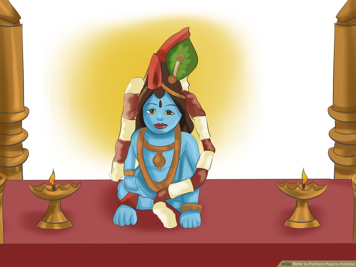 Krishna With Deepam - HD Wallpaper 