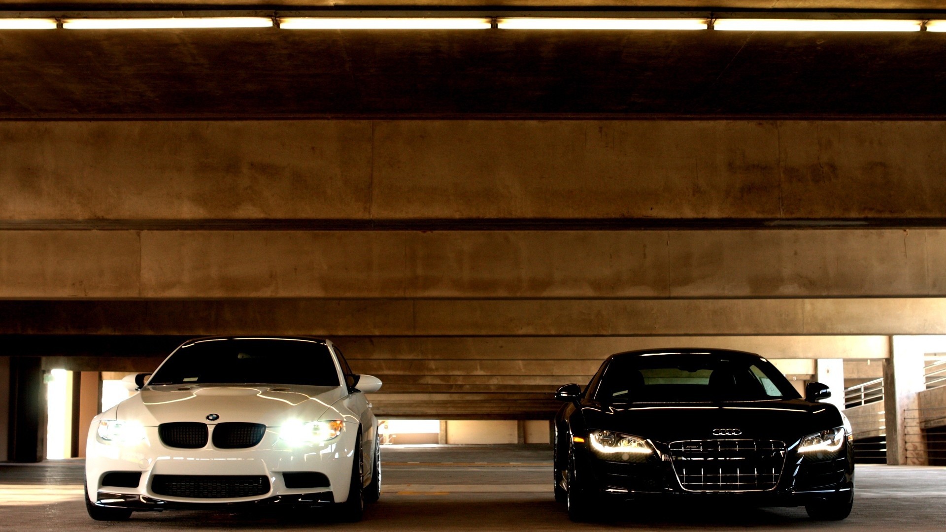 Audi And Bmw Background - HD Wallpaper 