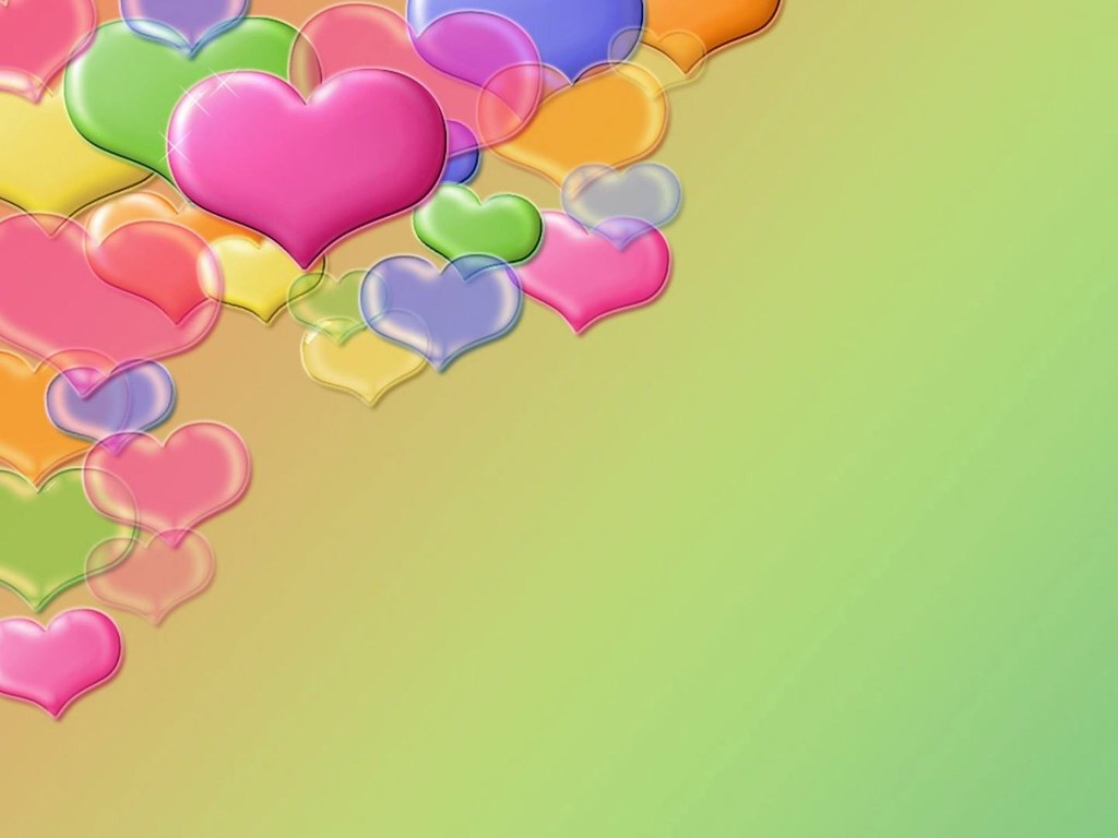 Colorful Love Heart Wallpaper For Mobile - HD Wallpaper 