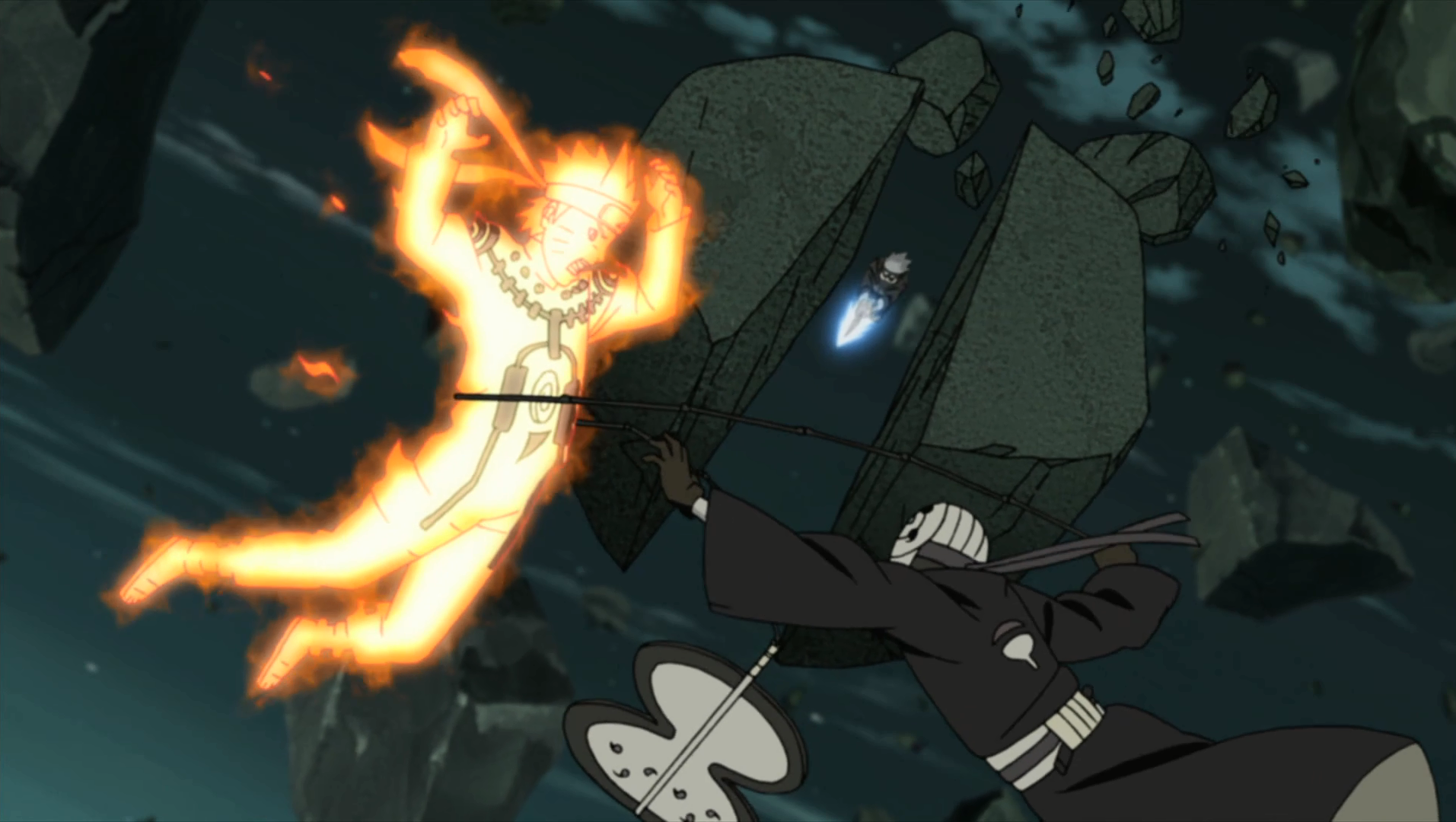 Kakashi Attacks Tobi1 - Naruto Vs Obito Hd - HD Wallpaper 