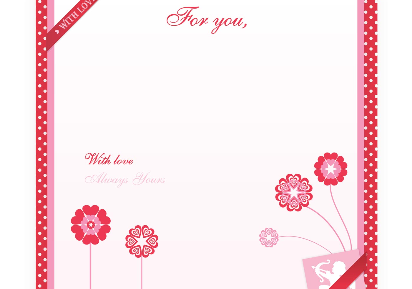 Valentine S Day Love Letter Vector Wallpaper - Love Letter Design - HD Wallpaper 