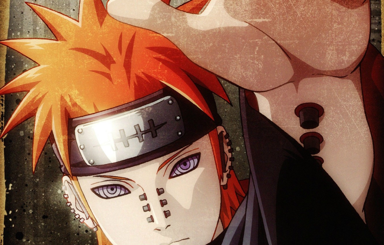 Photo Wallpaper Hand, Portrait, Piercing, Headband, - Pain Naruto Hand - HD Wallpaper 