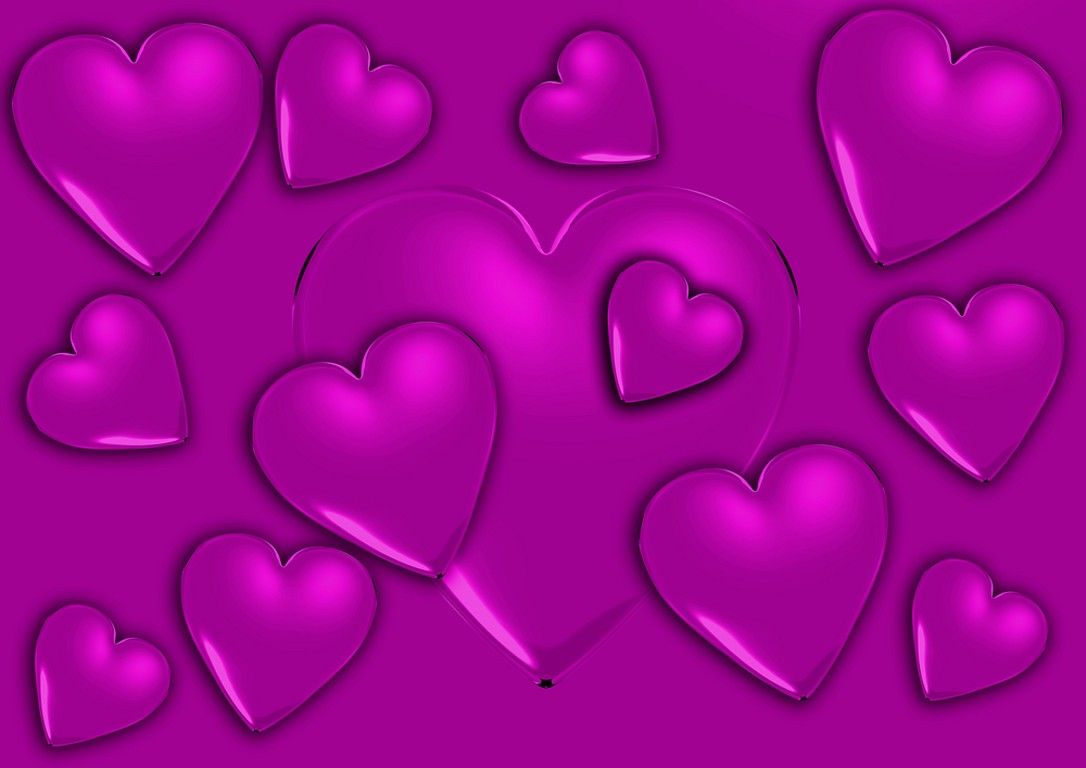Hd Purple Wallpaper Image To Use As Background-28 - Purple Hearts - HD Wallpaper 