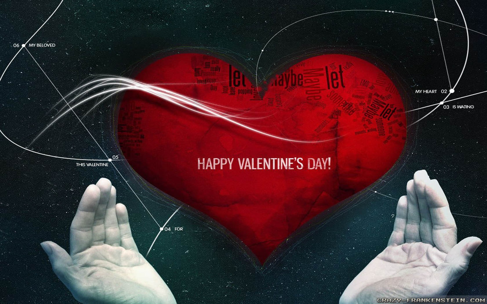 Artistic Happy Valentines Day - HD Wallpaper 