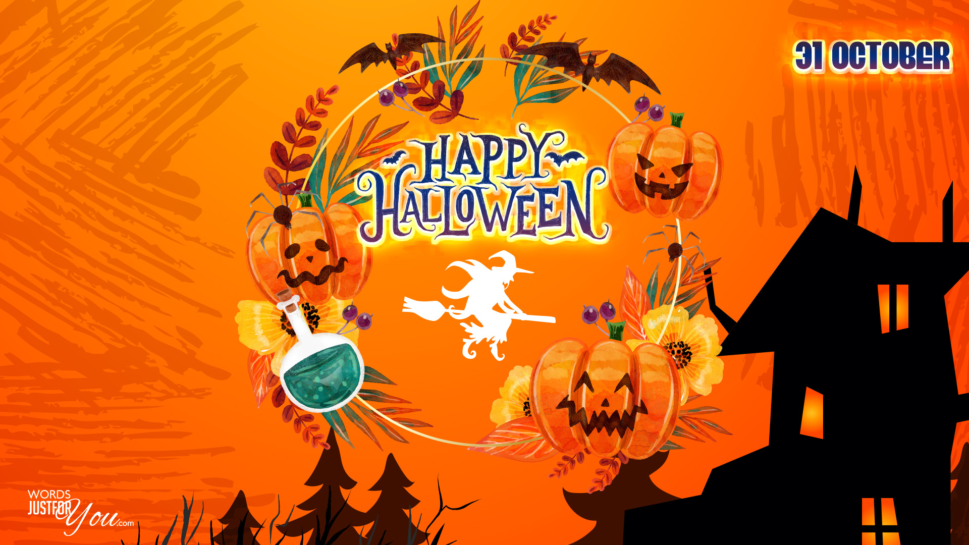 Happy Halloween Hd Desktop Wallpaper - Halloween Desktop - 1920x1080  Wallpaper 
