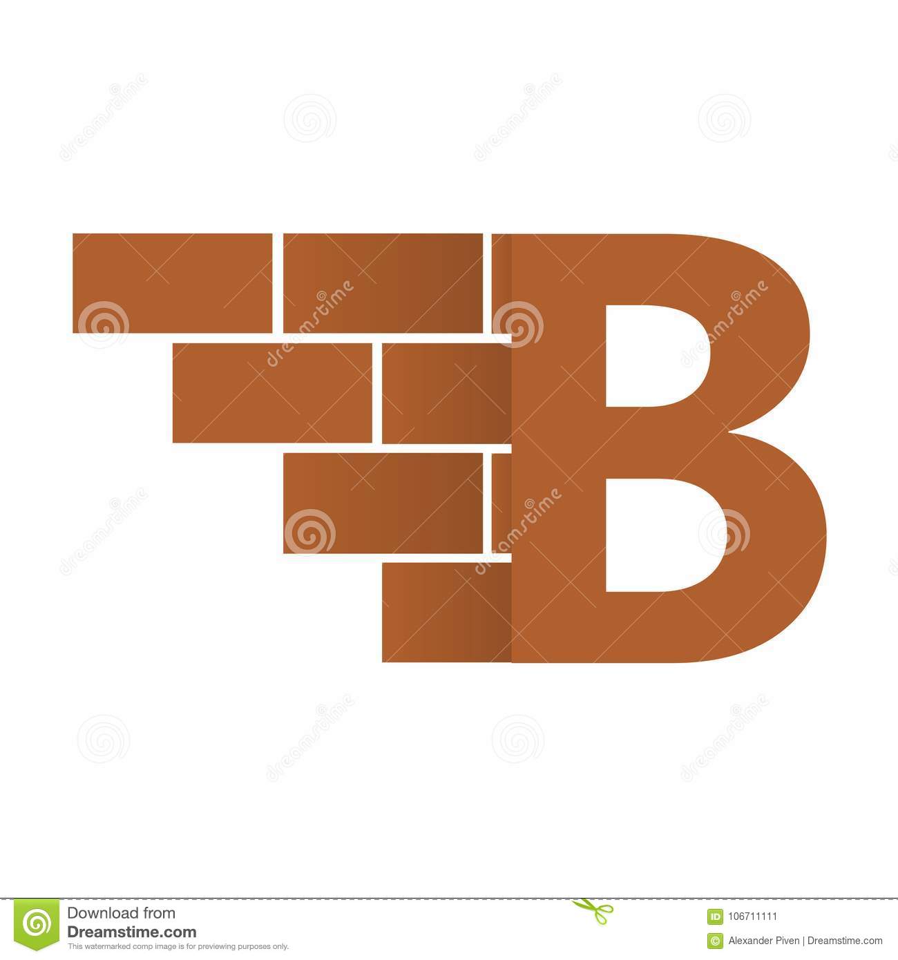 B Letter Logo, Brick Wall Logo Design With Place For - Buy One Get One Free Pink - HD Wallpaper 