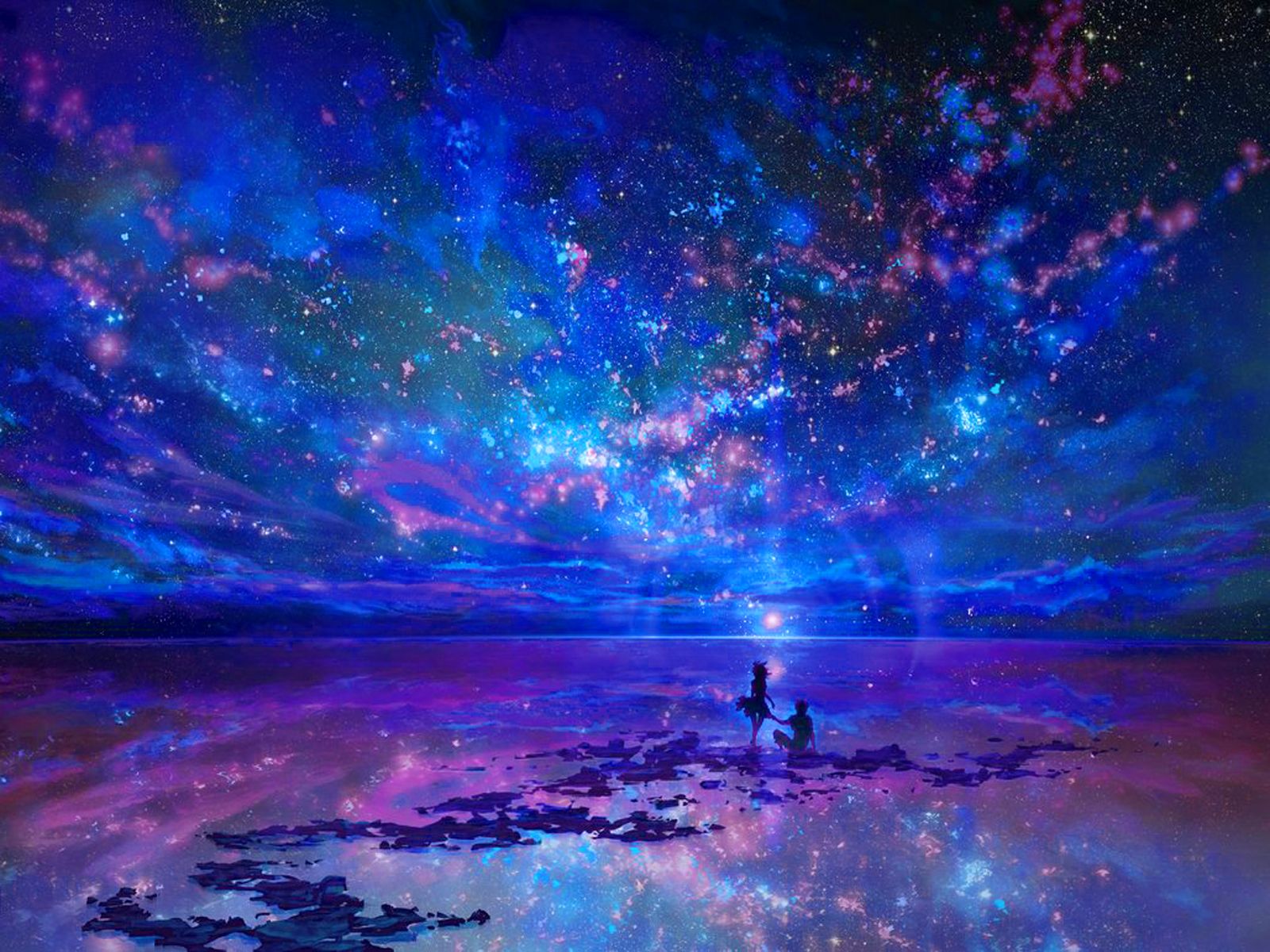 Galaxy Anime Background - HD Wallpaper 