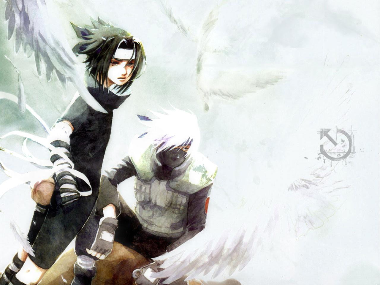 Kakashi E Sasuke Em Hd - HD Wallpaper 