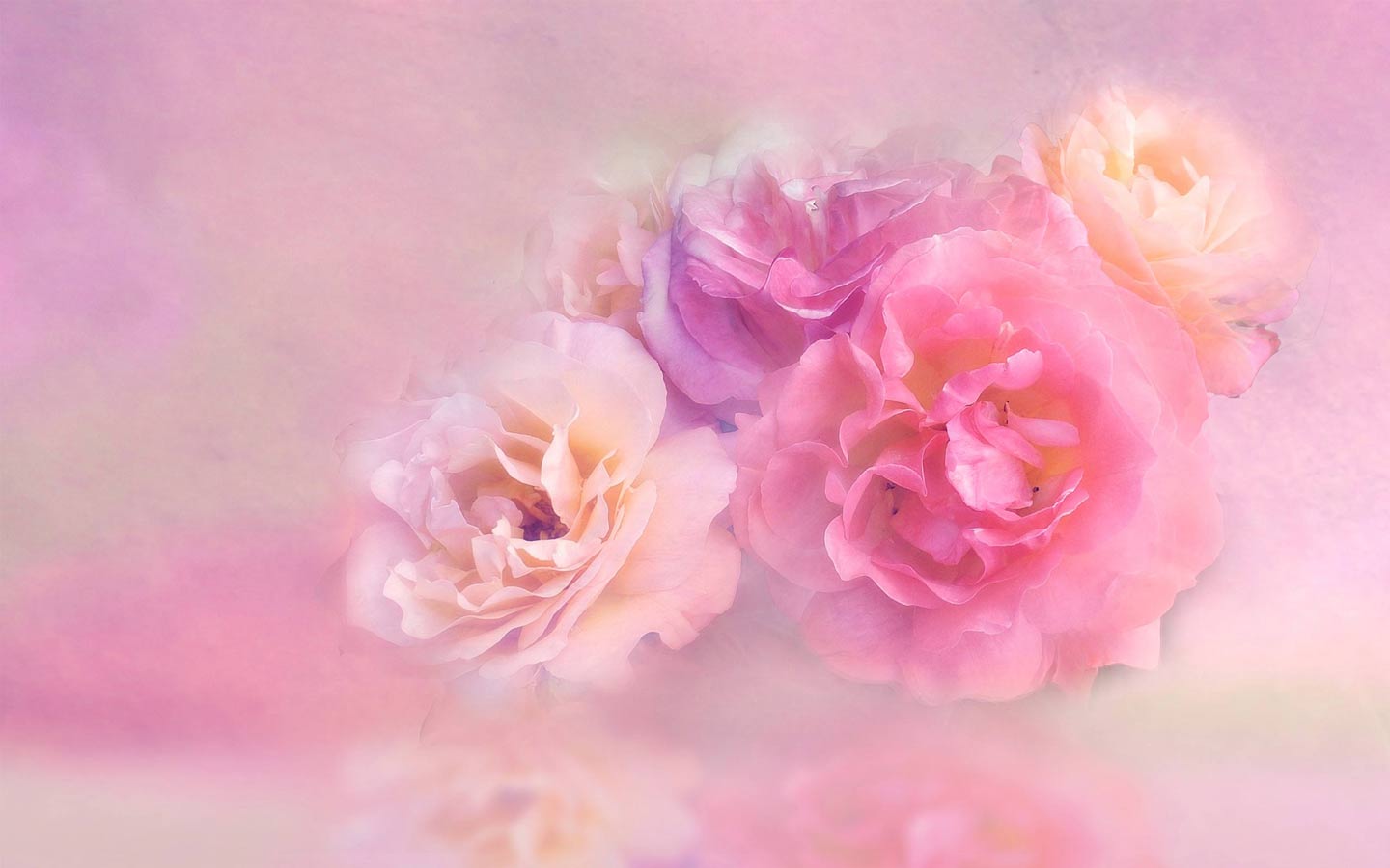 Wallpapers, Pictures, Images, Romantic, Valentine, - Pastel Roses Painting - HD Wallpaper 