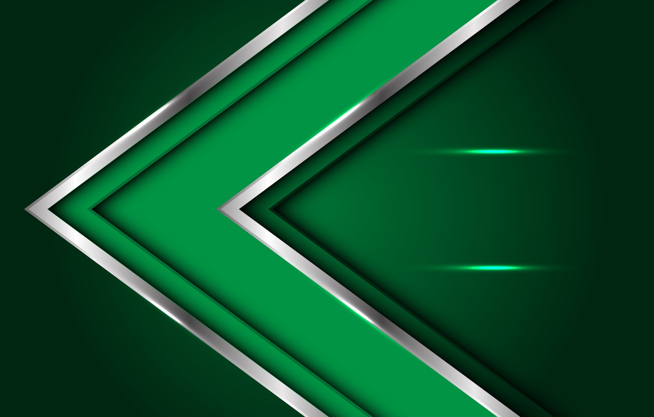 Photo Wallpaper Line, Abstraction, Green, Silver, Background - Background Green Silver - HD Wallpaper 