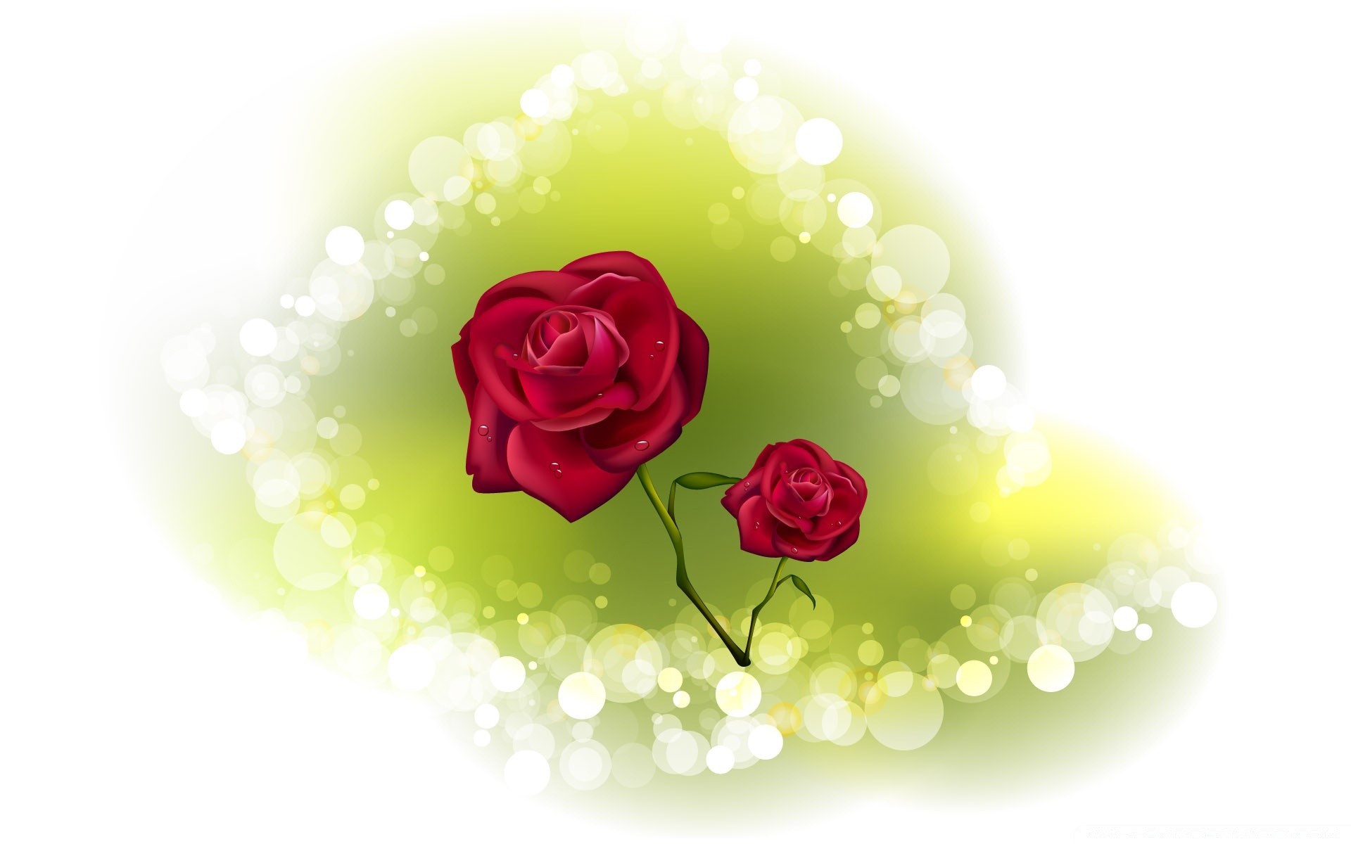 Valentine S Day Flower Decoration Celebration Card - Rose 1920x1080 Wallpaper Green Roses - HD Wallpaper 