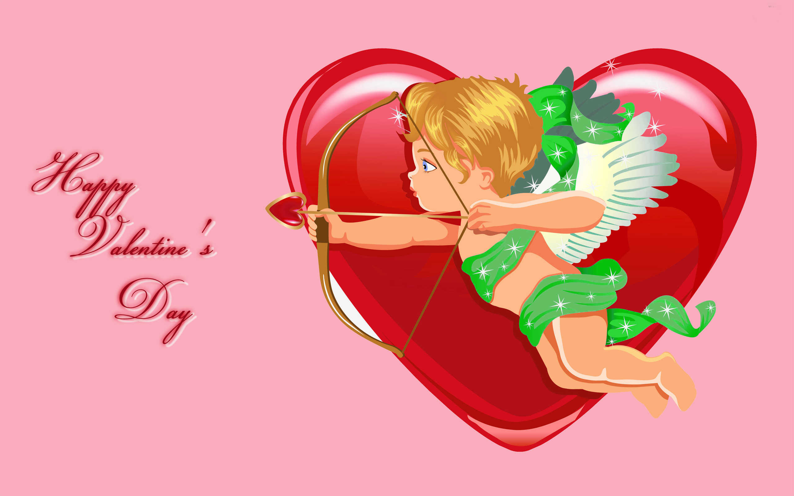 Happy Valentines Cupid - HD Wallpaper 