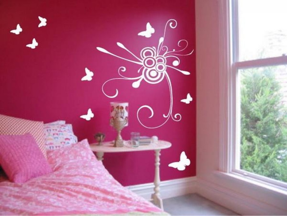 Bedroom Wall Painting Design - HD Wallpaper 