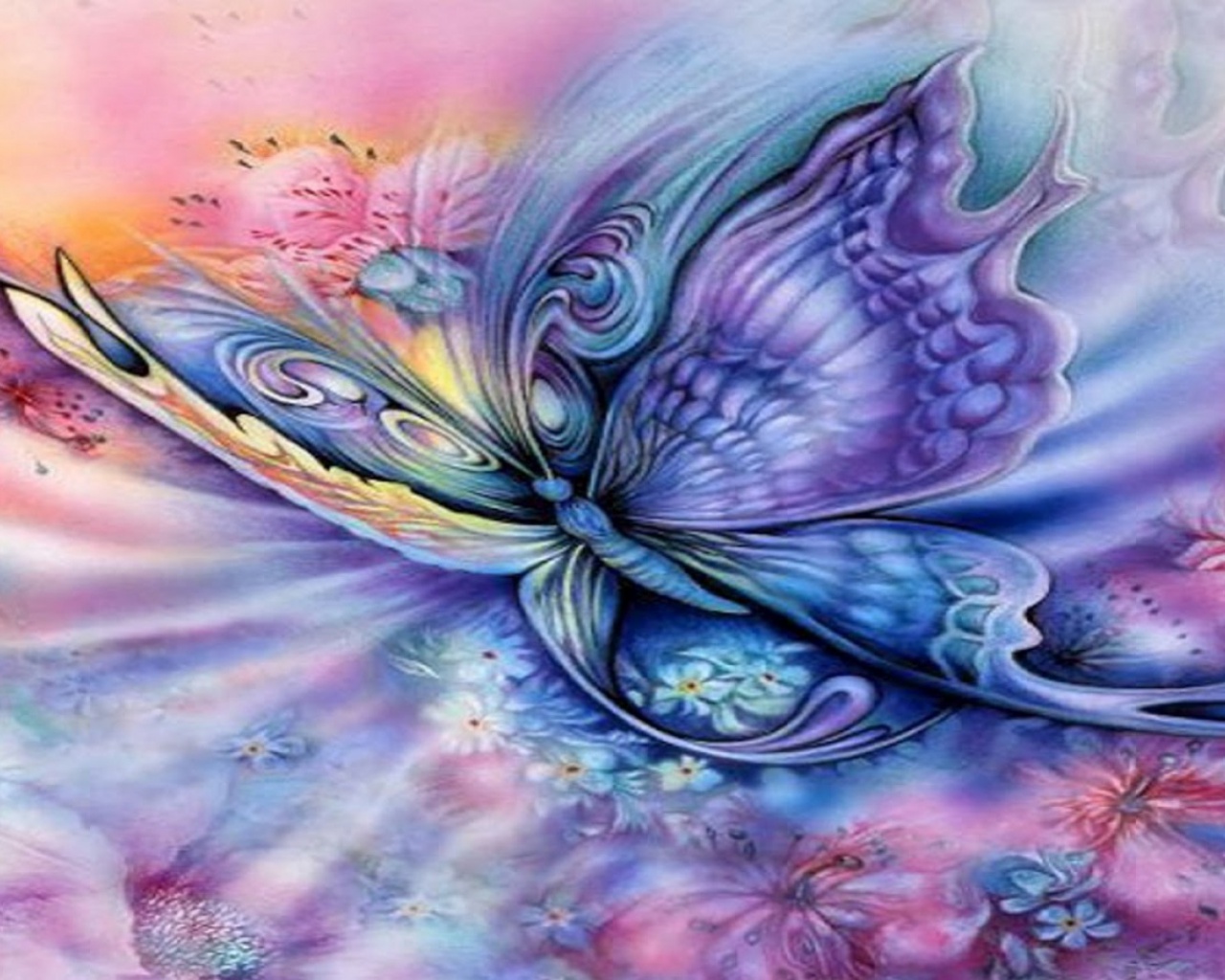 Pastel Butterfly Backgrounds - HD Wallpaper 