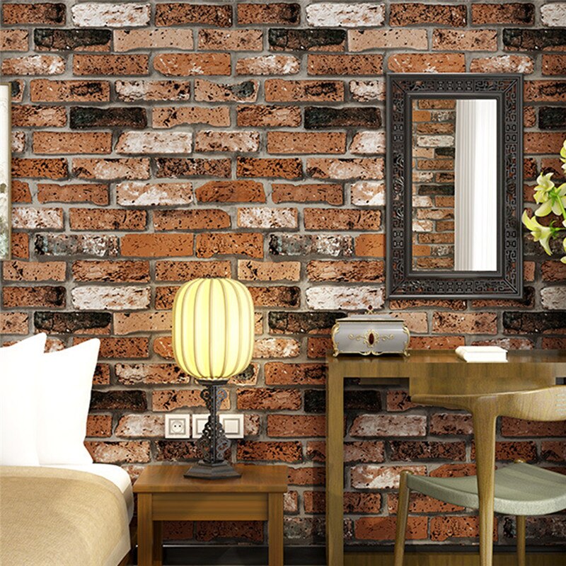 Image 3d Stereo Brick Culture Brick Hotel Ktv Hotel - Red Brick Restaurant And Furniture - HD Wallpaper 