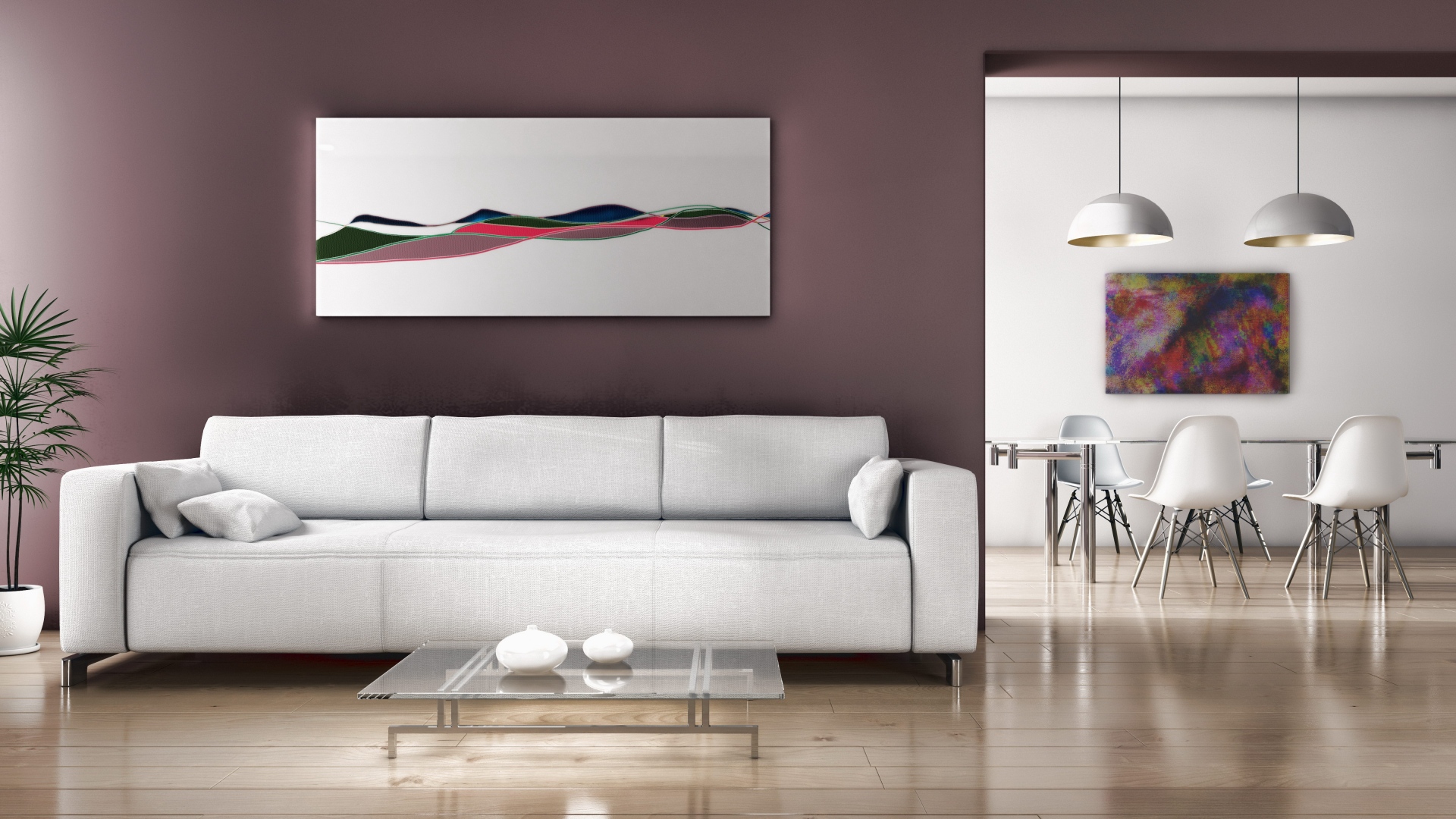 Living Room - Eiffel Tower - HD Wallpaper 