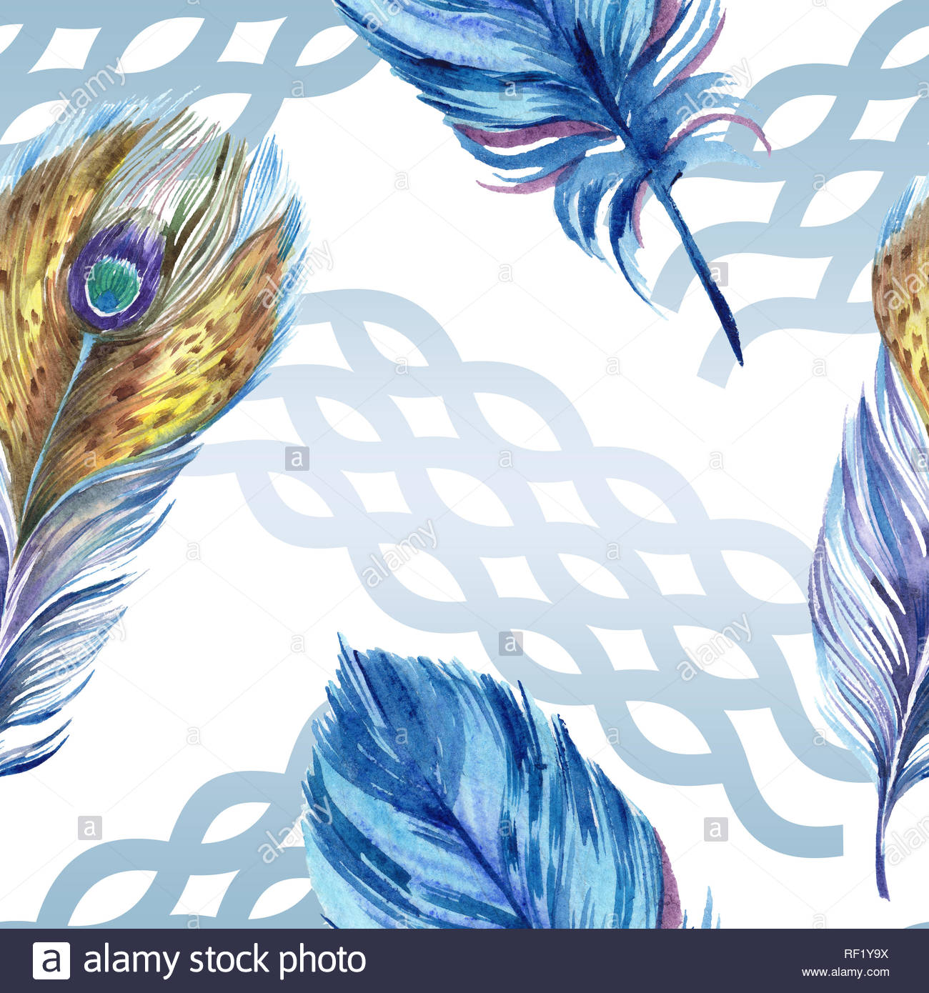 Watercolor Bird Feather From Wing Isolated - Watercolor Painting - HD Wallpaper 