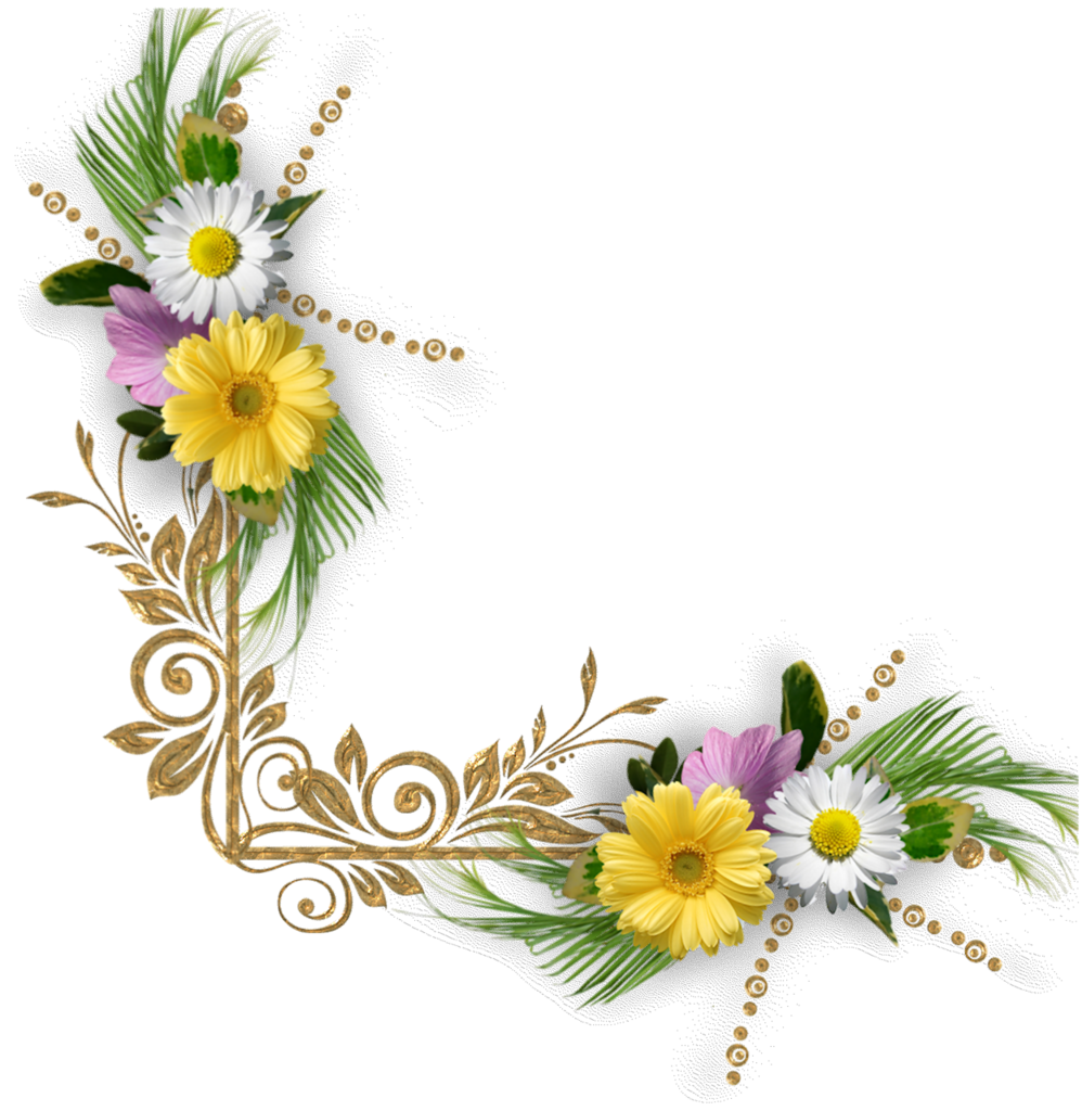 Corner Flower Border - HD Wallpaper 