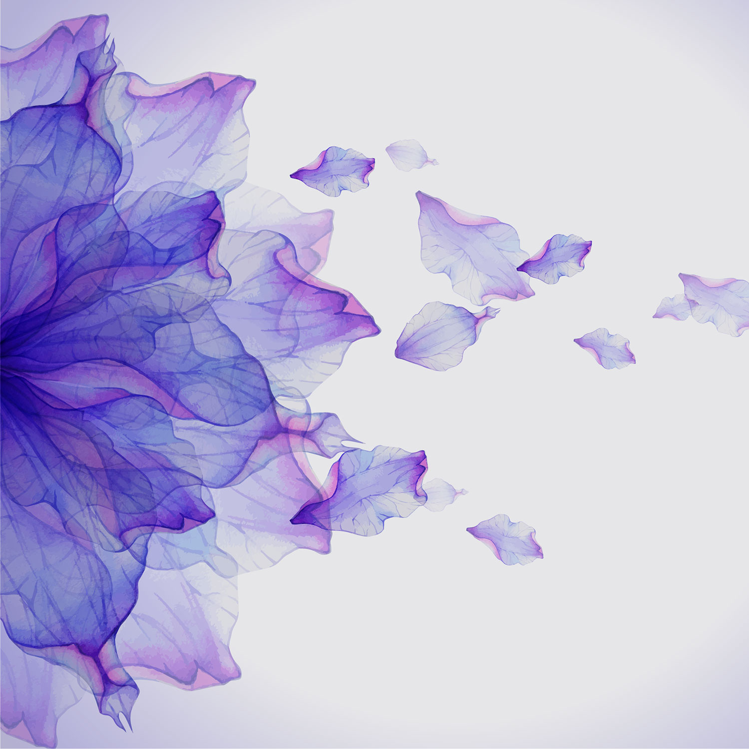 Flower Power Purple - Transparent Background Png Watercolor - HD Wallpaper 