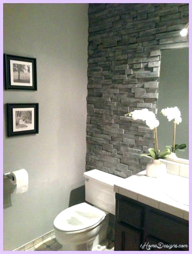 Wallpaper For Bathroom Walls Best Bathrooms Wood Ideas - Faux Stone Bathroom Wall - HD Wallpaper 