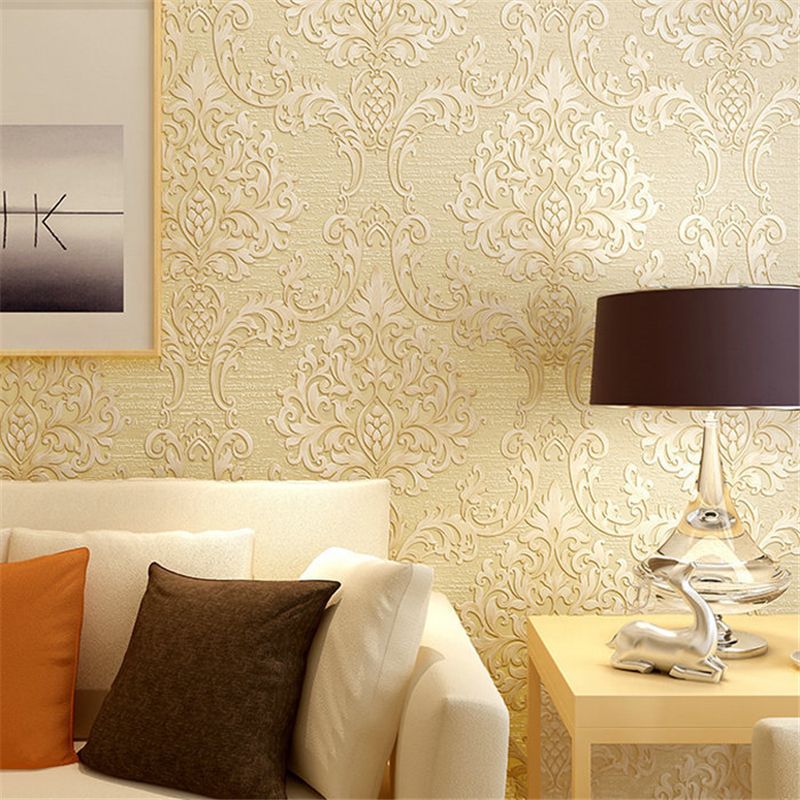 Embossed Wallpaper Living Room - HD Wallpaper 