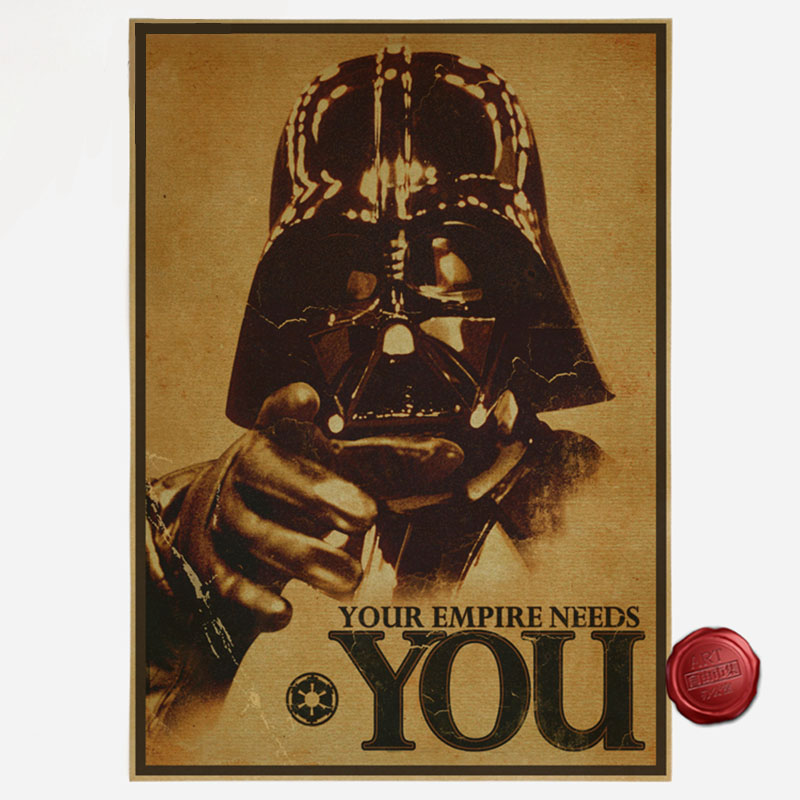 Darth Vader Poster Retro - HD Wallpaper 