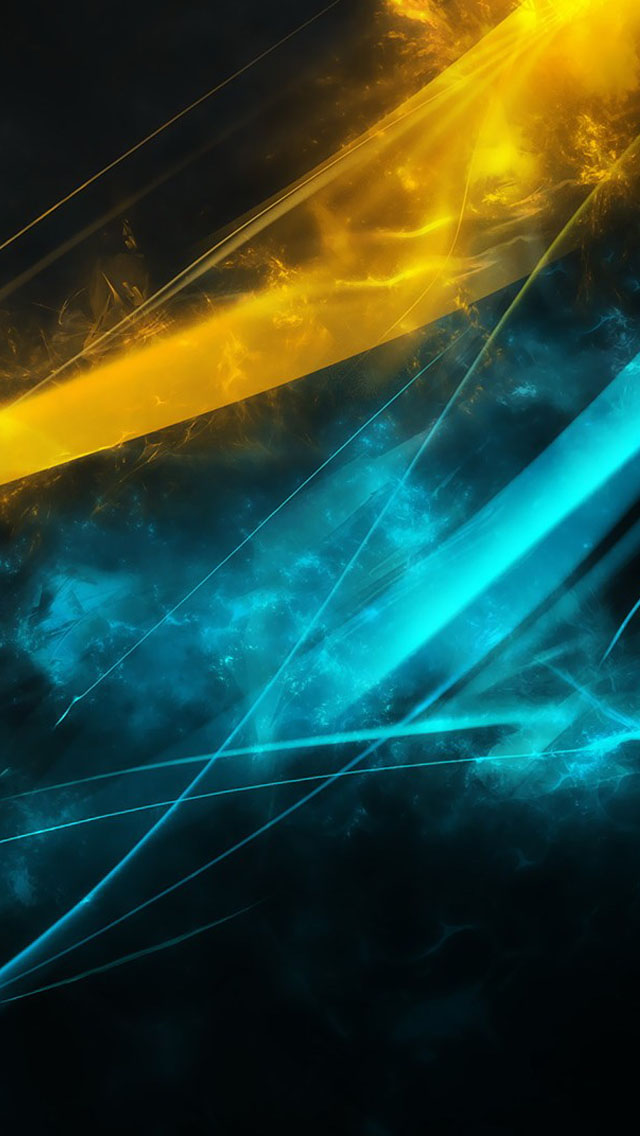 Blue And Yellow Neon - 640x1136 Wallpaper 