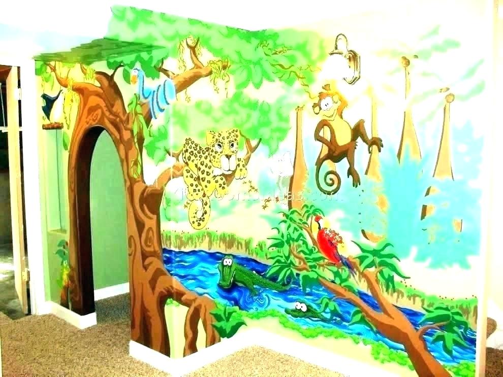 Jungle Theme Nursery Wallpaper Decor Safari Themed - HD Wallpaper 
