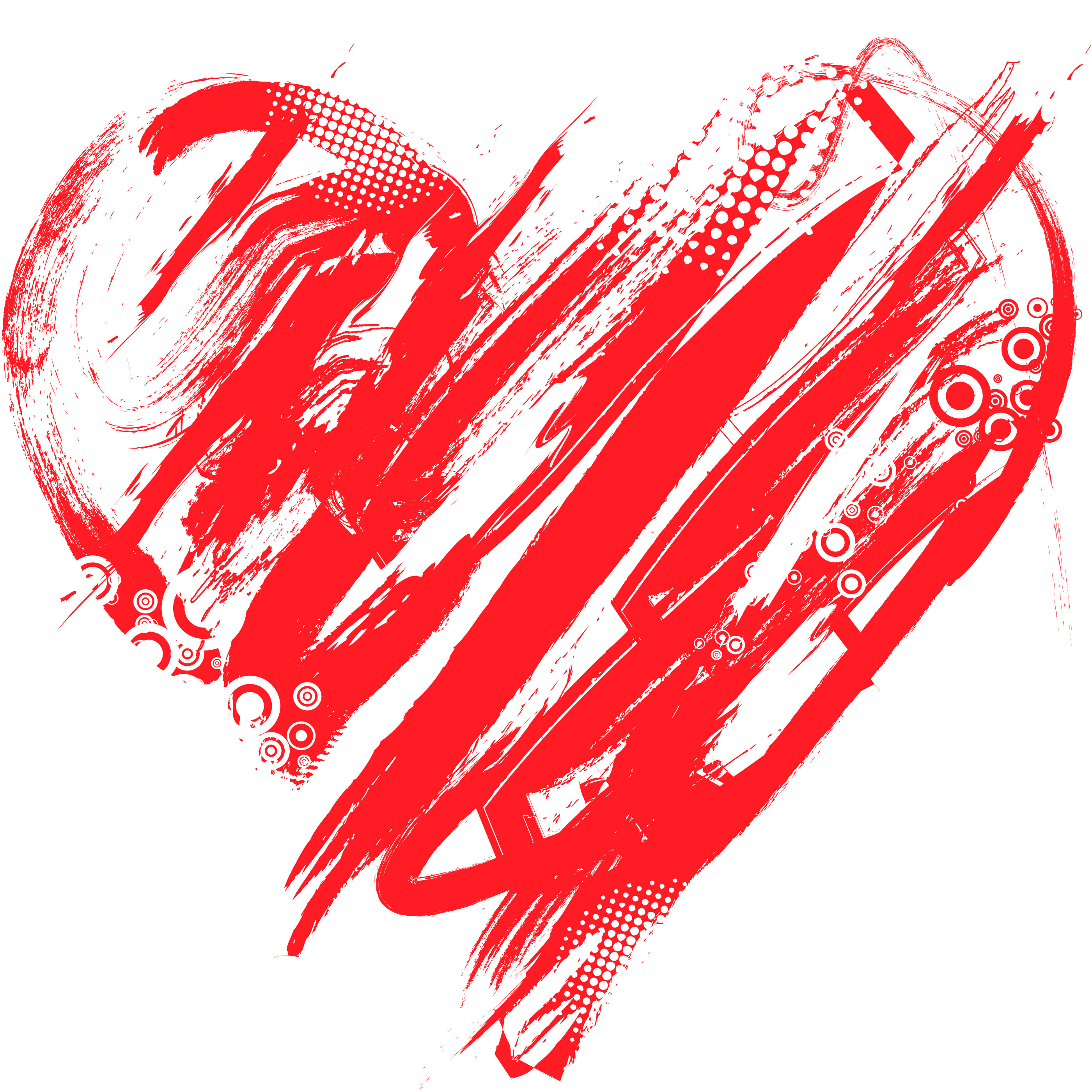 Valentines Day Heart Picture - Scribbled Heart Clipart Red - HD Wallpaper 