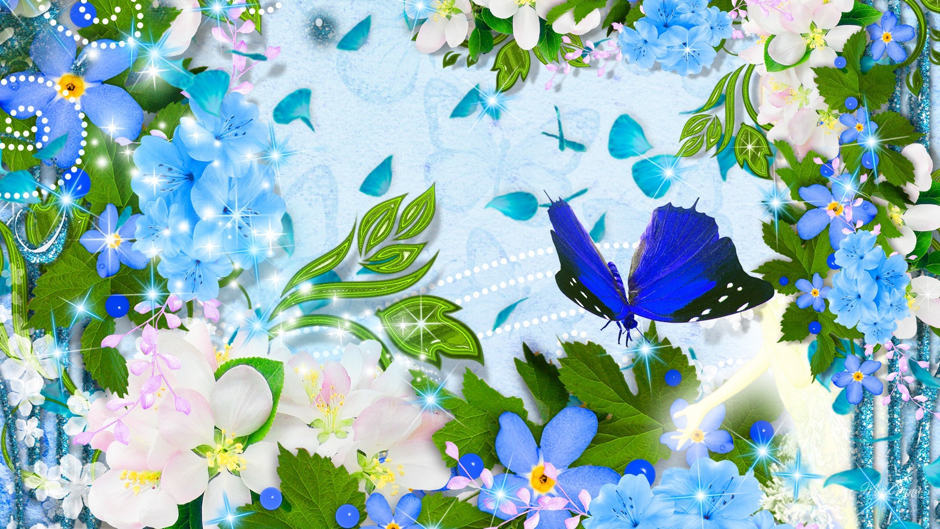 Flowers With Butterfly Wallpaper Hd Wallpaper 
 Data-src - Butterfly And Flower Backgrounds For Ipad - HD Wallpaper 