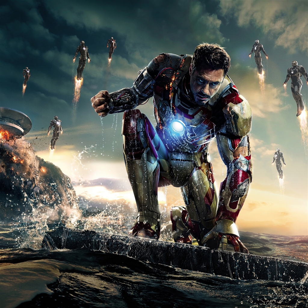 Iron Man 3 Marvel Robert Downey Jr Tony Stark Ipad - Hollywood Science Fiction Movies - HD Wallpaper 