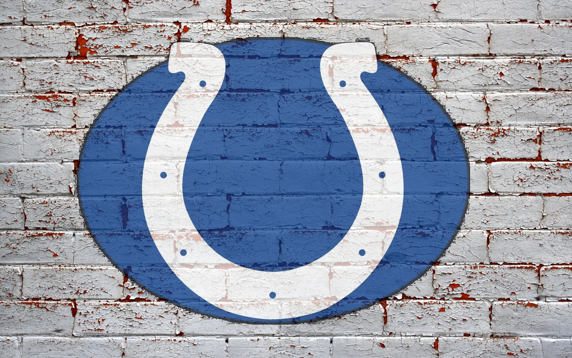 Colts Logo On Grey Brick Wall Wide Nfl Indianapolis - Houston Rockets Wallpaper For Laptop - HD Wallpaper 