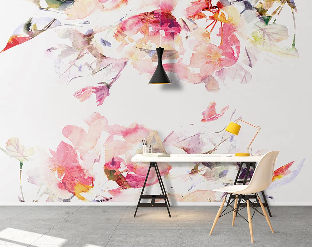 B And Q Kids Wallpaper - Floral Mural - HD Wallpaper 