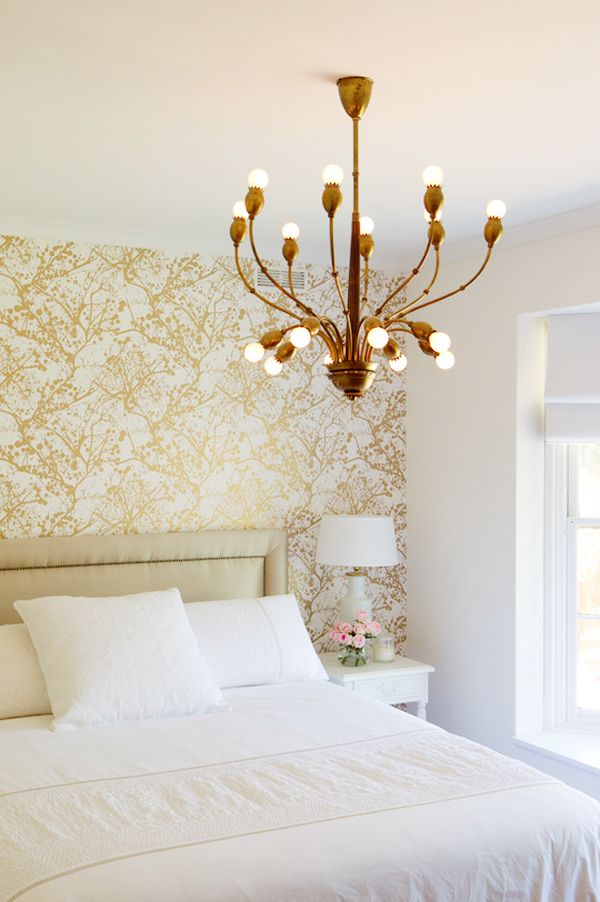 Gold Wallpaper Bedroom Ideas - HD Wallpaper 